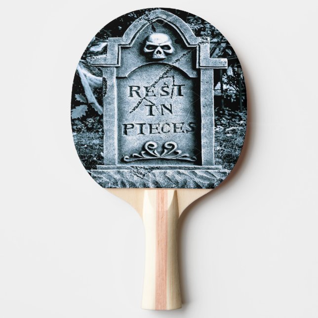Raquete De Ping Pong Gravestone Grave Halloween (Frente)