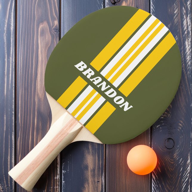 Raquete De Ping Pong Greve de Rali Nostálgica de Mel Verde com Nome (Criador carregado)