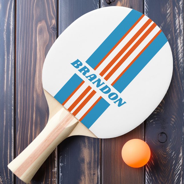 Raquete De Ping Pong Greve de Rali Nostálgica de Summertime com Nome (Criador carregado)