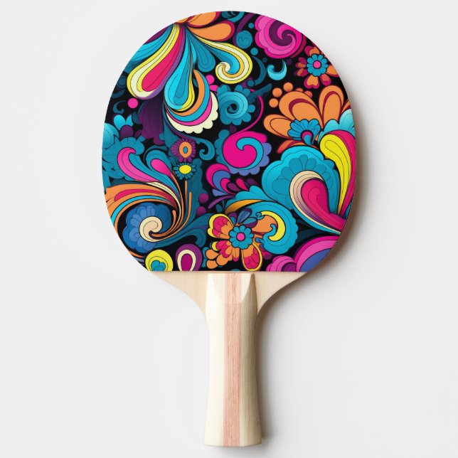 Raquete De Ping Pong Groovy Art Ping Pong Paddle (Frente)