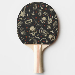Raquete De Ping Pong Grunge musica crânio bósforo
