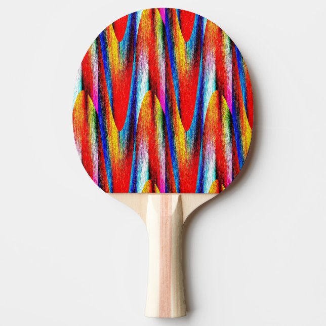 Raquete De Ping Pong Grunge Rainbow (Frente)