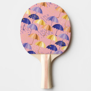 Raquete De Ping Pong Guarda-chuvas, gotas, filme incolor.