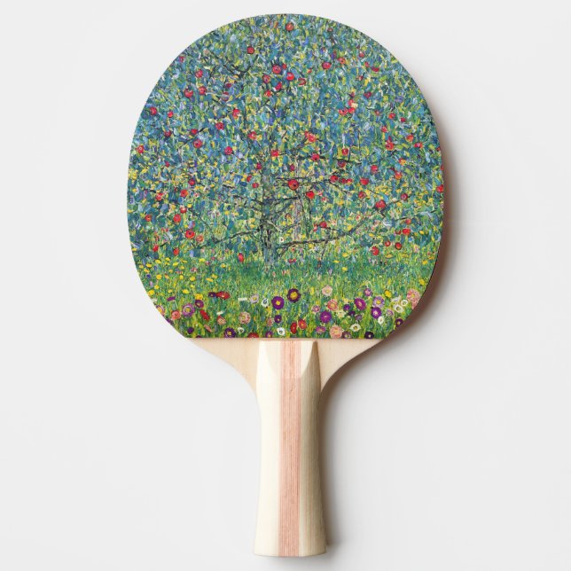Raquete De Ping Pong Gustav Klimt - Árvore de Maçã (Frente)
