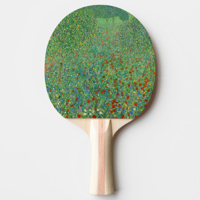 Raquete De Ping Pong Gustav Klimt - Campo Poppy (Frente)