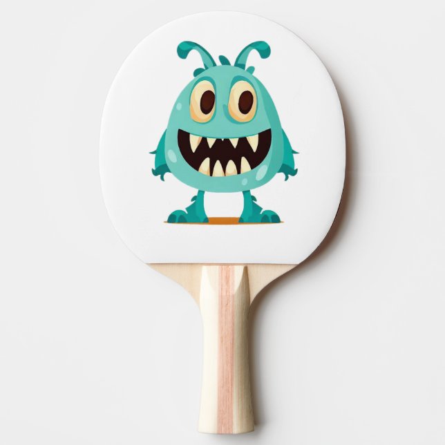 Raquete De Ping Pong Halloween/Monster/desenho animado (Frente)