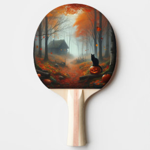 Raquete De Ping Pong Halloween/outono/Outono/Abóbora/gato