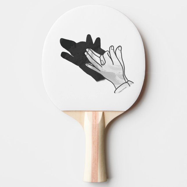 Raquete De Ping Pong Hand Silhouette Wolf (Frente)