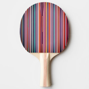 Raquete De Ping Pong Harmonia Linear Abstrata – Ameixa, Dourado & Água