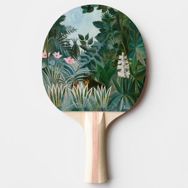 Raquete De Ping Pong Henri Rousseau - A Selva Equatorial (Frente)