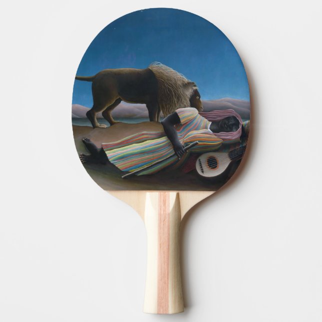 Raquete De Ping Pong Henri Rousseau - O Cigano Dormente (Frente)