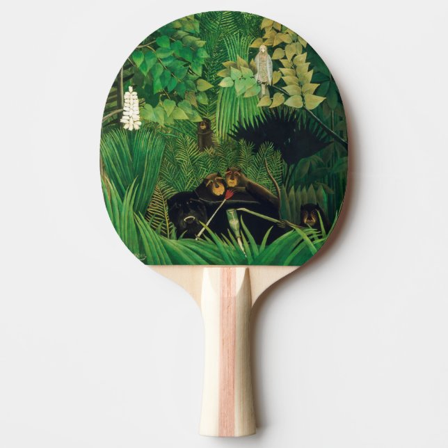 Raquete De Ping Pong Henri Rousseau - Os Jesters Feliz (Frente)