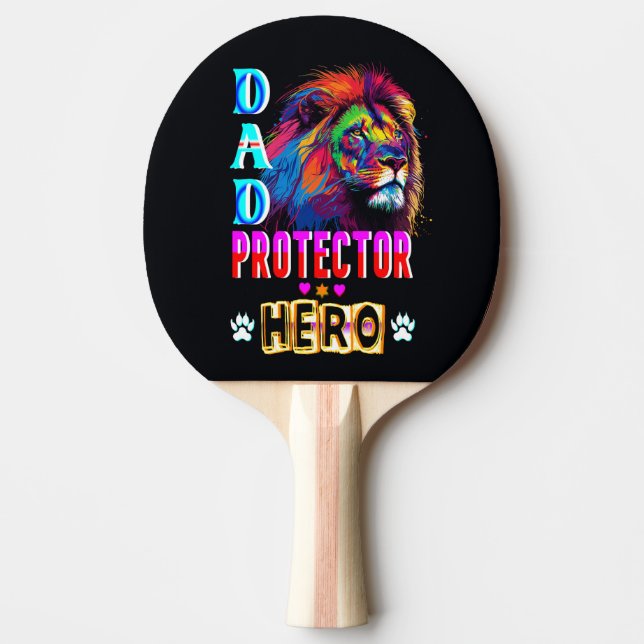 Raquete De Ping Pong Herói protetor do pai (Frente)