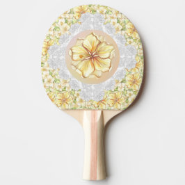 Raquete De Ping Pong Hibiscus & lace AMARELO