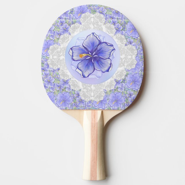 Raquete De Ping Pong Hibiscus & lace BLUE (Frente)