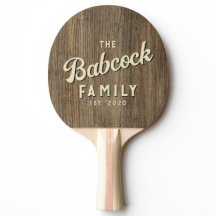 Hickory Wood Retro Family Name & Year