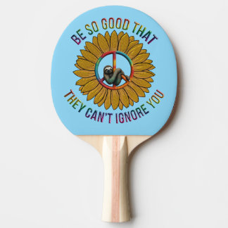 Raquete De Ping Pong Hippie Personalizado de Paz de Lama