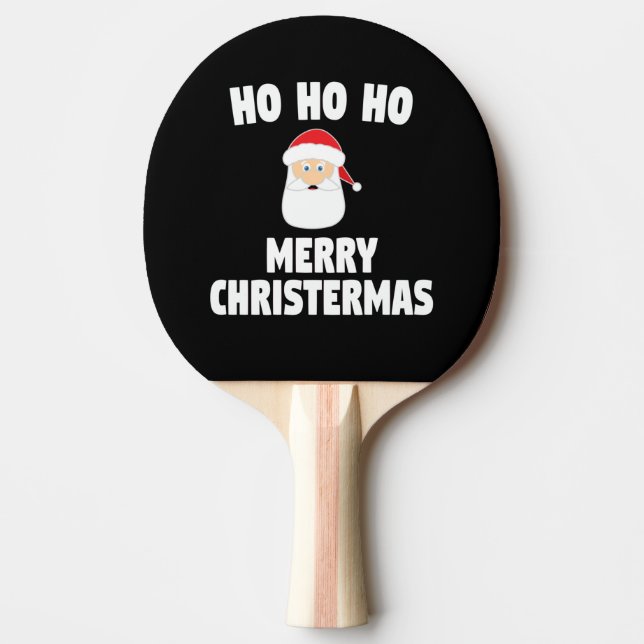 Raquete De Ping Pong Ho Ho Feliz Natal (Frente)