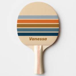 Raquete De Ping Pong Horizonte Índigo Através da Faixa com Nome