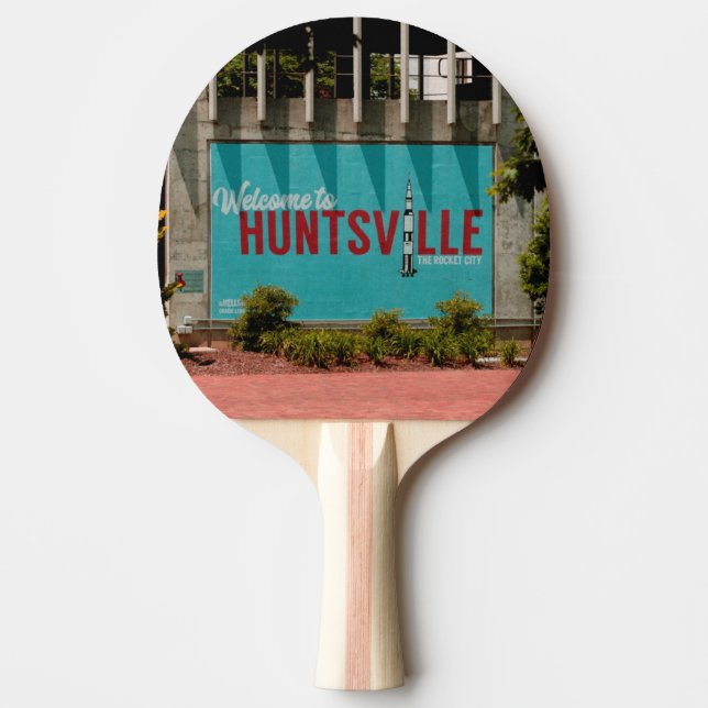 Raquete De Ping Pong Huntsville Alabama Rocket City (Frente)