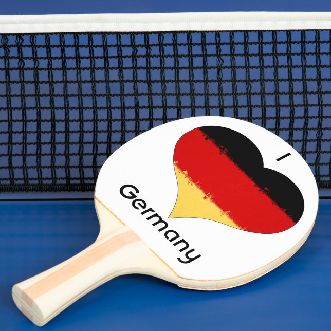 Raquete De Ping Pong I Heart Germany Flag (Insitu)