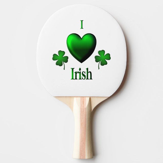 Raquete De Ping Pong I Heart Irish (Frente)