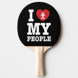 Raquete De Ping Pong I Heart (Love) Erawan My Lao Pessoas