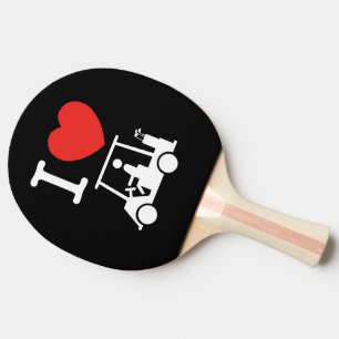 Raquete De Ping Pong I Heart (Love) Golf Cart