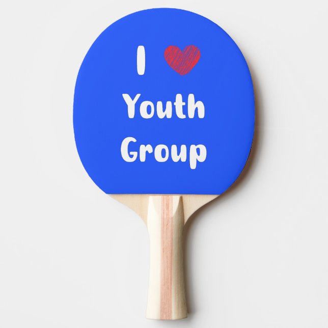 Raquete De Ping Pong I Heart Youth Group Ping Pong Paddle (Frente)