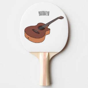 Raquete De Ping Pong Ilustração acústica de desenho animado