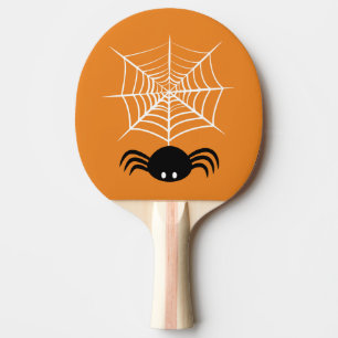 Raquete De Ping Pong Ilustração Assustadora de Aranha de Halloween