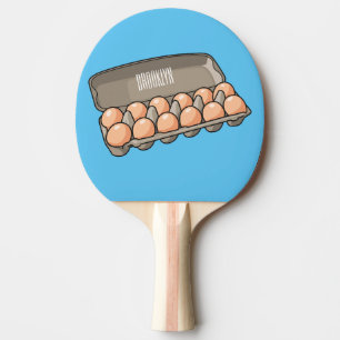 Raquete De Ping Pong Ilustração da cartonagem de ovo