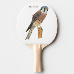 Raquete De Ping Pong Ilustração de ave do Kestrel Americano