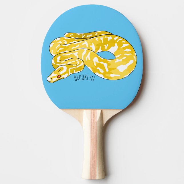 Raquete De Ping Pong Ilustração de cobra de pitão birmanês (Frente)