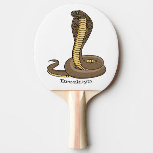 Raquete De Ping Pong Ilustração de cobra marrom