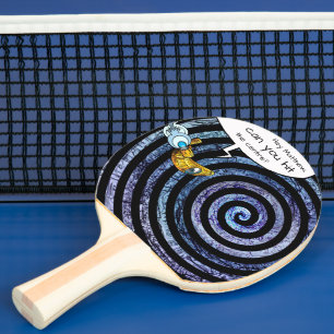 Raquete De Ping Pong Ilustração de Crianças Azuis Espacial Exterior Esp