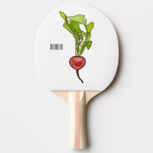 Raquete De Ping Pong Ilustração de desenho animado