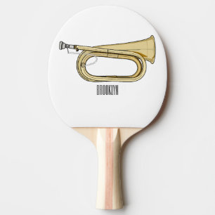 Raquete De Ping Pong Ilustração de desenho animado