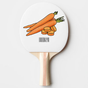 Raquete De Ping Pong Ilustração de desenho animado