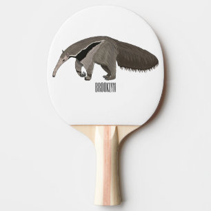 Raquete De Ping Pong Ilustração de desenho animado