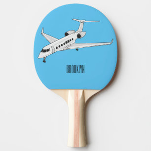 Raquete De Ping Pong Ilustração de desenho animado a jato privado