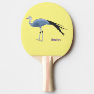 Raquete De Ping Pong Ilustração de desenho animado com guindaste azul