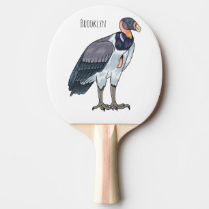 Raquete De Ping Pong Ilustração de desenho animado de abutre-rei