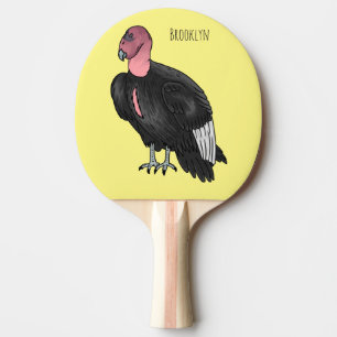 Raquete De Ping Pong Ilustração de desenho animado de aves condor da Ca