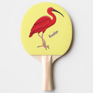 Raquete De Ping Pong Ilustração de desenho animado de aves Scarlet ib