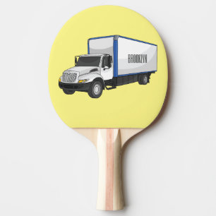 Raquete De Ping Pong Ilustração de desenho animado de caminhão