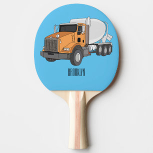 Raquete De Ping Pong Ilustração de desenho animado de caminhão misturad
