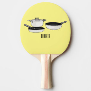 Raquete De Ping Pong Ilustração de desenho animado de conjuntos de cook