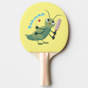 Raquete De Ping Pong Ilustração de desenho animado de insetos de críque