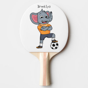 Raquete De Ping Pong Ilustração de desenho animado de jogador de fute
